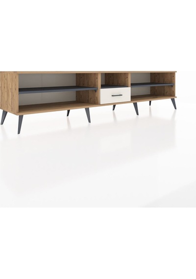 Hyperion Tv Ünitesi 3 Raflı Tek Çekmeceli 220x44x51 Çam-antrasit/aytaşı Antrasıt/aytası - Atlas Çam Hyperion Tv Ünitesi 3 Raflı Tek Çekmeceli 220x44x51 Çam-antrasit/aytaşı Antrasıt/aytası - Atlas Çam