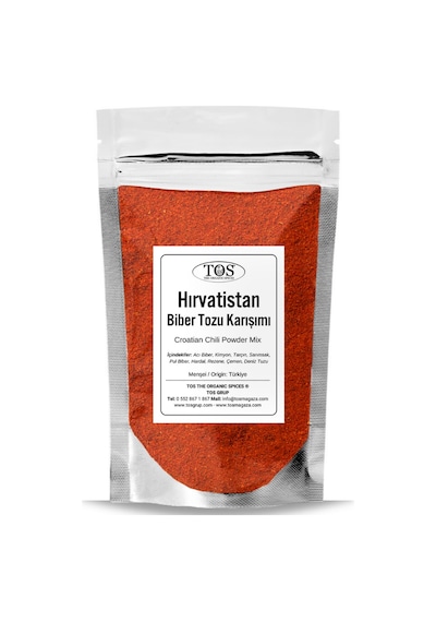 Tos The Organic Spices Hırvatistan Biber Tozu Karışımı 250 G Croatian Chili Powder Mix