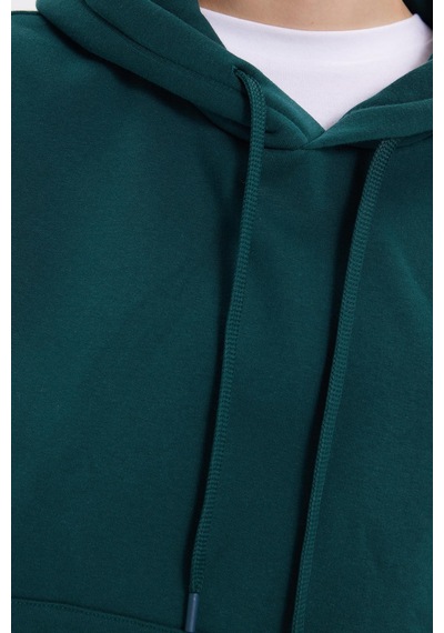 Tudors Kadın Oversize Geniş Kesim Pamuklu Yumuşak Dokulu İçi Polarlı Basic Yeşil Kapüşonlu Sweatshirt-42093 Yeşil2 Tudors Kadın Oversize Geniş Kesim Pamuklu Yumuşak Dokulu İçi Polarlı Basic Yeşil Kapüşonlu Sweatshirt-42093 Yeşil2