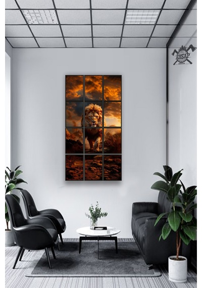 12 Parça Sarı Aslan Çerçeve Görünümlü Mdf Tablo Duvar Süsü Hediyelik Eşya 45cm X 85cm Renkli - 602504361 Renkli 12 Parça Sarı Aslan Çerçeve Görünümlü Mdf Tablo Duvar Süsü Hediyelik Eşya 45cm X 85cm Renkli - 602504361 Renkli