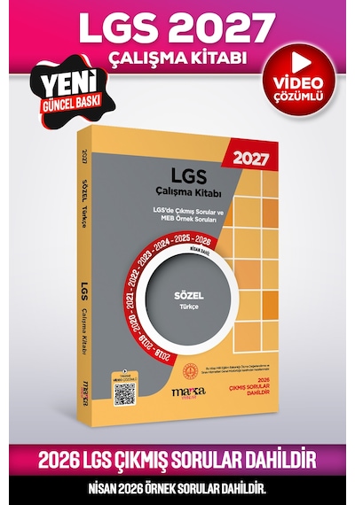 2027 Güncel 8. Sınıf Lgs Çıkmış Sorular Ve Meb Örnek Soruları Çalışma Kitabı Seti
