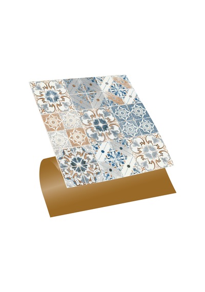 Tink KENDİNDEN YAPIŞKANLI MAVİ FAS 4 DESENLİ PVC KARO 30X30