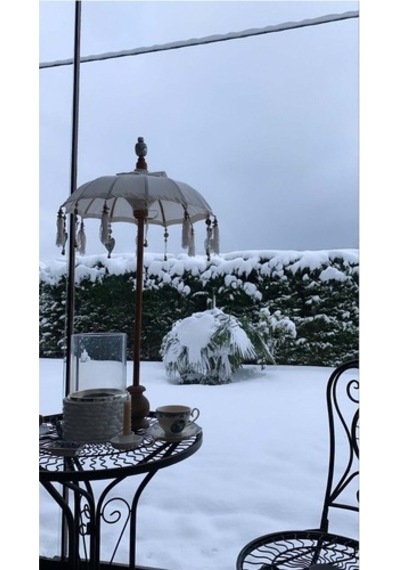 Prodiva Dekoratif Bali Şemsiyesi 80 Cm Krem