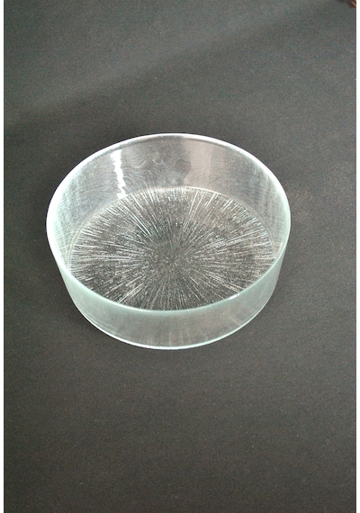 Modern Cam Salata Tabağı 20 Cm Salata Cips Yuvarlak Sunum Ve Serv