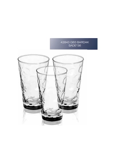 Sigma Bardak 42843 3'lü Sade Royaleks-sgm09078 42843 Altın - Şeffaf