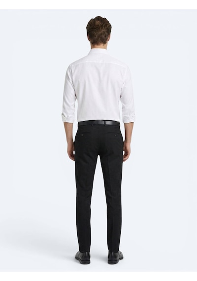 Kip Beyaz Düz Regular Fit Uzun Casual Gömlek