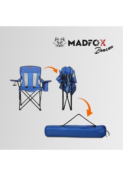 Madfox Beacon Katlanır Kamp Sandalyesi Mavi Mavi