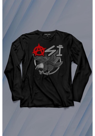 Long Sleeve T-shirt Uçan Kartal Asi Black Eagle Çocuk Uzun Kollu Tişört 001