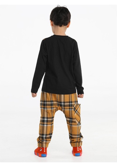 Casabony Casa Laci Ekose Pantolon + T-shirt Takım-desenli