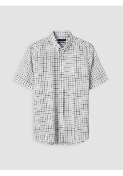 Lcwaıkıkı Classic Gri Regular Fit Ekose Poplin Erkek Gömlek