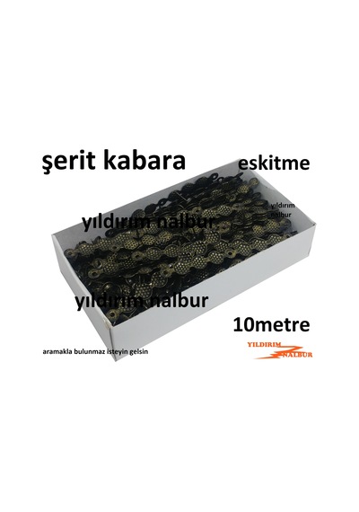 Paket 10metre Şerit Kabara Eskitme Benekli Raptiye Çivi Koltuk Çi