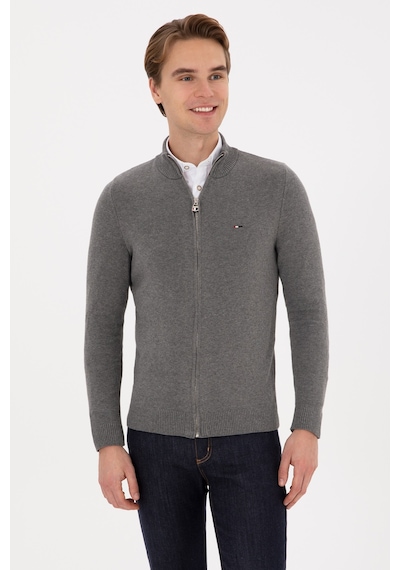 U.s. Polo Assn. Erkek Gri Melanj Hırka Triko 50313688-vr086 Grı Melanj