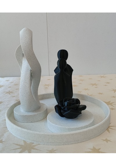 Çiftset-siyahmermer 23 Cm