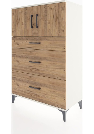 Hyperion Dolap Tek Raflı 3 Çekmeceli 2 Kapaklı 88x44x134 Ayta... Aytaşı