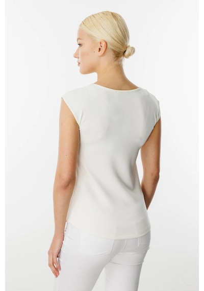 On Fashion U Yaka Kısa Kol Kadın T-shirt 25y.on.blz.51342.01 Ekru
