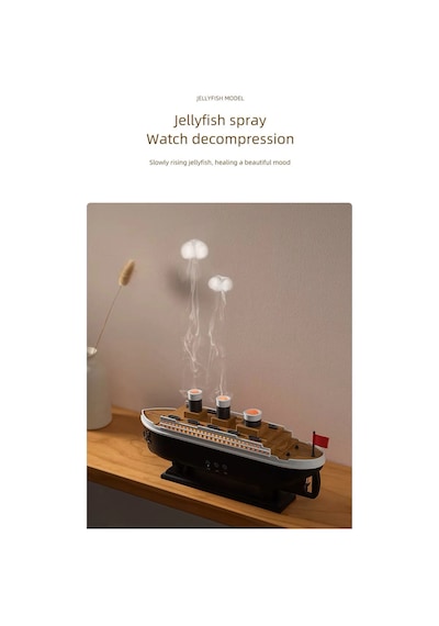 Titanic Aromaterapi Hava Nemlendirici Kuruluğu Önlemek Için Verimli Gemi Dizaynlı Difüzör