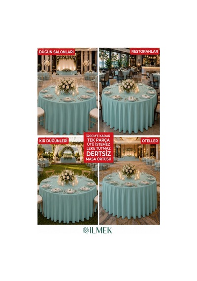Dertsiz Yuvarlak Masa Örtüsü 280-300-320 Cm Geniş En Dikişsiz Düğün Davet Organizasyon Otel Restoran Turkuaz Turkuaz Dertsiz Yuvarlak Masa Örtüsü 280-300-320 Cm Geniş En Dikişsiz Düğün Davet Organizasyon Otel Restoran Turkuaz Turkuaz