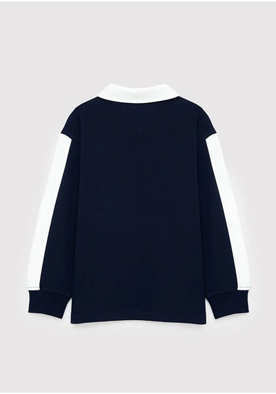 Mavi Logo Baskılı Polo Lacivert Erkek Çocuk Sweatshirt 6s10185-84371