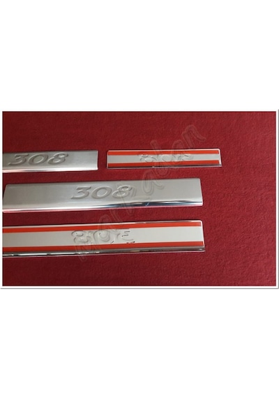 Db Chrome Peugeot 308 Krom Kapı Eşiği Baskı 2007-2013 4 Parça P.Ç