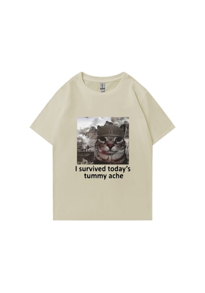 Flood Of Style Komik Kedi Bugünden Karın Ağrısını Hayatta Kaldım T Shirt Yeni Erkek Pamuklu Tişört Kısa Koll Bej Flood Of Style Komik Kedi Bugünden Karın Ağrısını Hayatta Kaldım T Shirt Yeni Erkek Pamuklu Tişört Kısa Koll Bej