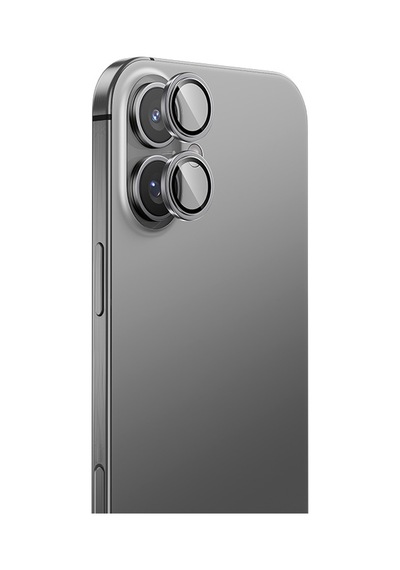 Apple Uyumlu   iPhone 16 Plus Safir Kamera Lens Koruyucu Benks Dr Serisi Titanyum-gümüş