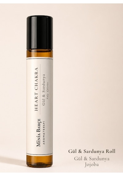 Kalp Çakra Roll - %100 Doğal Gül & Sardunya Yağı 10 Ml
