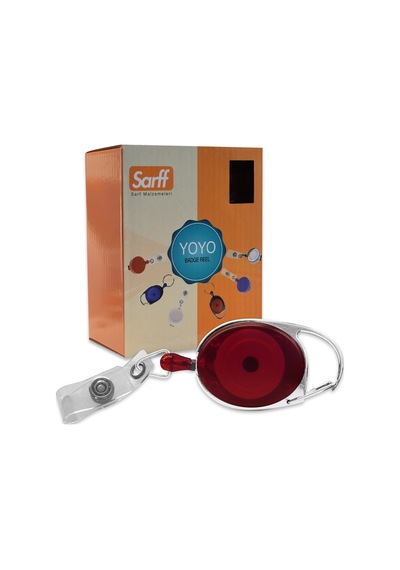 Sarff Anahtarlık Yoyo Şeffaf Kırmızı - 25adet
