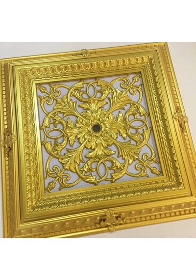 Diecor Led Döşenebilir Saray Tavan Avize Göbeği Sarı 72 X 72 Model:xa284
