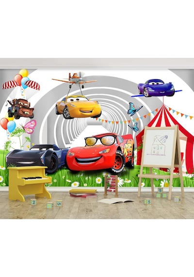 Şimşek Mcqueen Çocuk Odası Duvar Kağıdı (397455463)