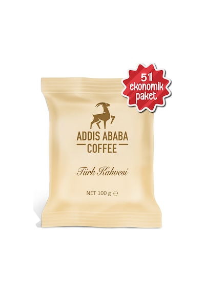 Addıs Ababa Orta Kavrulmuş Türk Kahvesi 5 x 100 G Addıs Ababa Orta Kavrulmuş Türk Kahvesi 5 x 100 G