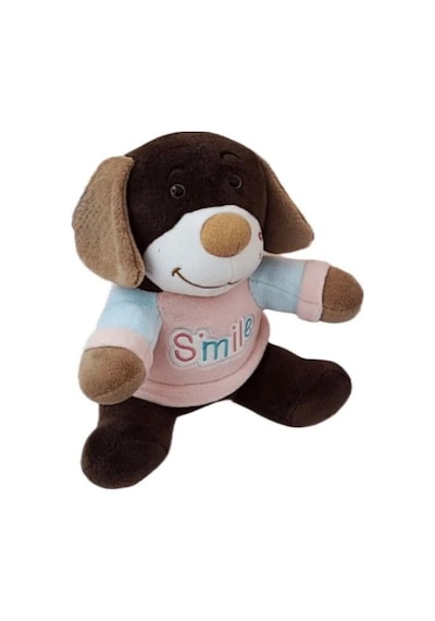 Uyku Ve Oyun Arkadaşım Peluş Smile Köpek Koyu Kahverengi 40cm