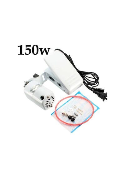 150W Ev Tipi Aile Dikiş Makinesi Motoru ve Pedalı Beyaz Renk