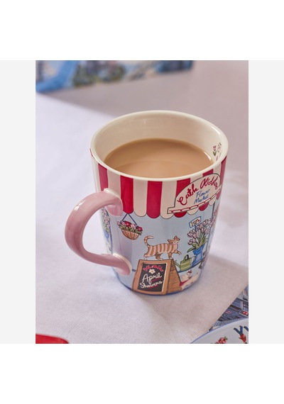 London Flower Mavi Stoneware Kupa 375 Ml