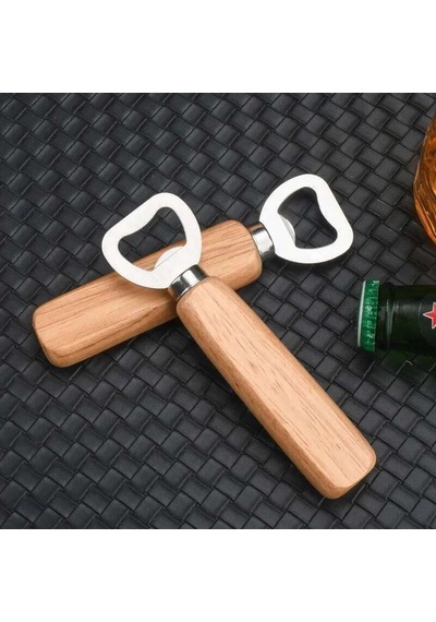 Ivory Açacak Ahşap Saplı Şişe Açacağı Kapak Açıcı Soda , Gazoz Açacağı Şişe Açacak