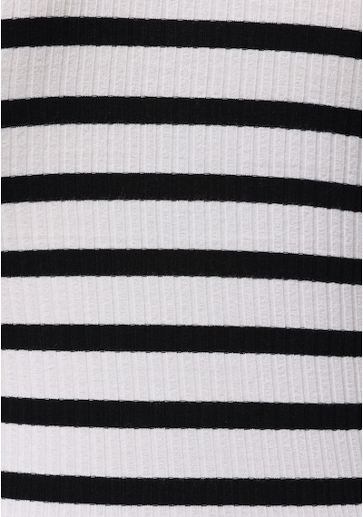 Colin's Colins Slim Fit Polo Yaka Çizgili Kadın Siyah Uzun Kol Tişört Cl1075895 Q1.v1 Blk SIYAH