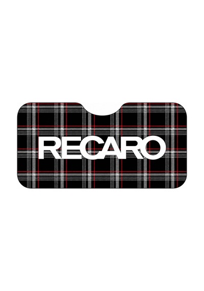 Oem Recaro Ekose Desenli Tasarımlı Katlanabilir Ön Cam Güneşliği