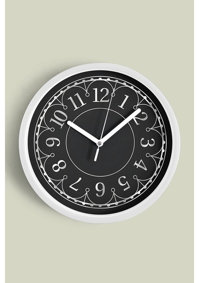 Vintage Temalı Modern Duvar Saati - 25cm - Önü Camlı Beyaz Kasa - Sessiz Mekanizma-jh0041 Beyaz