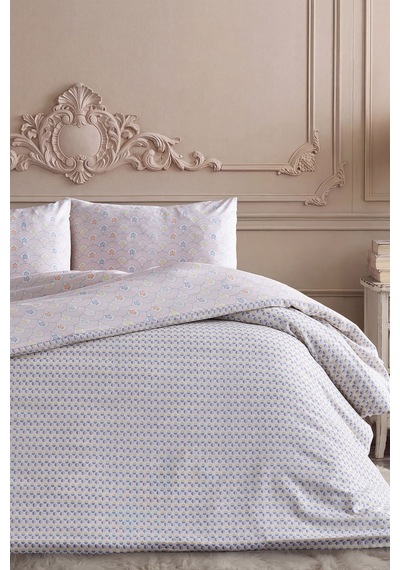 Doqu Home Rosabelle Easy Cotton Nevresim Takımı Çift Marlen Beyaz