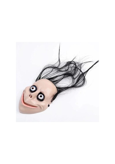Saçlı Momo Korku Maskesi 24x16 Cm - Parti Gözlüğü & Maske - Hafif Ve Dayanıklı 0 - 99