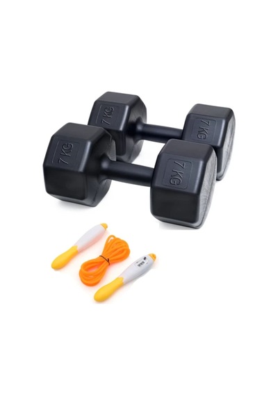 Ps Spor 7 Kg Dambıl X 2 Adet 14 Kg + Sayaçlı Atlama Ipi