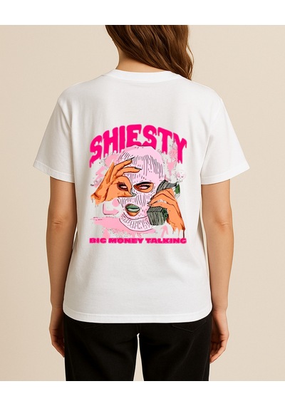 Hugo Boss Shiesty Baskılı T-shirt Beyaz