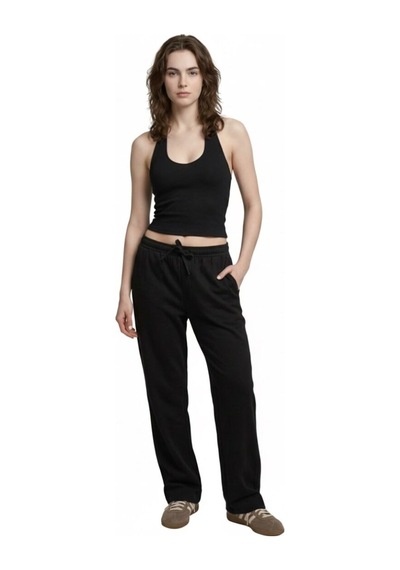 Slim Fit Kadın Top Siyah