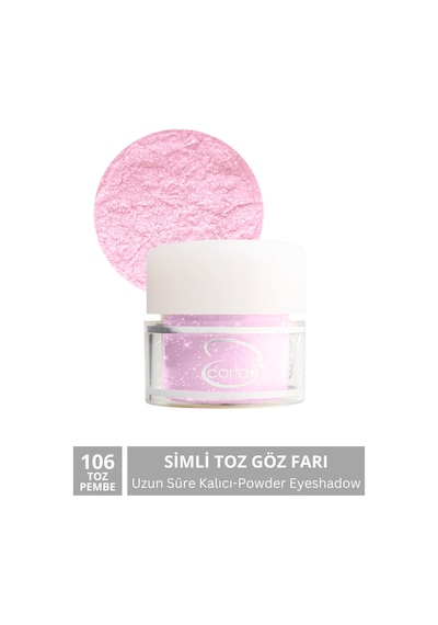 Uzun Süre Kalıcı Simli Açık Pembe Toz Göz Farı 2,5 G No:106 0