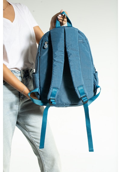 Nemo Bags Turkuaz Unisex Okul Çantası, Crinkle Su Geçirmez Kumaş, Laptop Seyahat Sırt Çantası, 24 Lt, 40x30cm Turkuaz