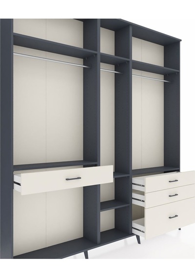 Arges Dolap 7 Raflı 4 Çekmeceli 3 Askılı 220x30x243 Antrasit-antrasit/aytaşı Antrasıt/aytası Arges Dolap 7 Raflı 4 Çekmeceli 3 Askılı 220x30x243 Antrasit-antrasit/aytaşı Antrasıt/aytası