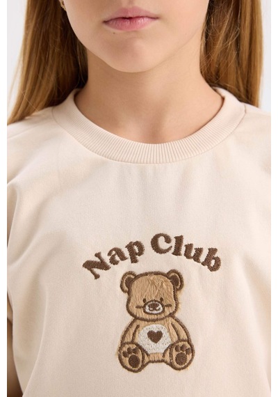 DeFacto Kız Çocuk Pijama Takımı Baskılı Bisiklet Yaka Uzun Kollu Üst Beli Lastikli Alt D9369A824WNER120 DeFacto Kız Çocuk Pijama Takımı Baskılı Bisiklet Yaka Uzun Kollu Üst Beli Lastikli Alt D9369A824WNER120