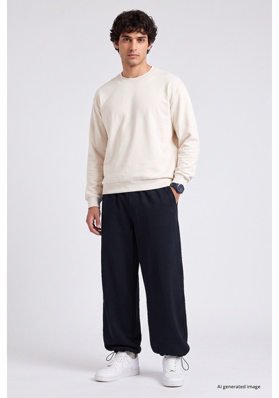 TOMMYLIFE Lacivert Lastikli Erkek Baggy Eşofman Alt - 82200