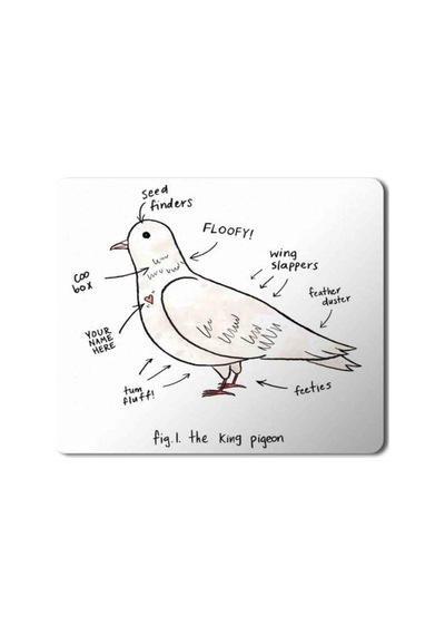 Güvercin Anatomi Mouse Pad Mousepad