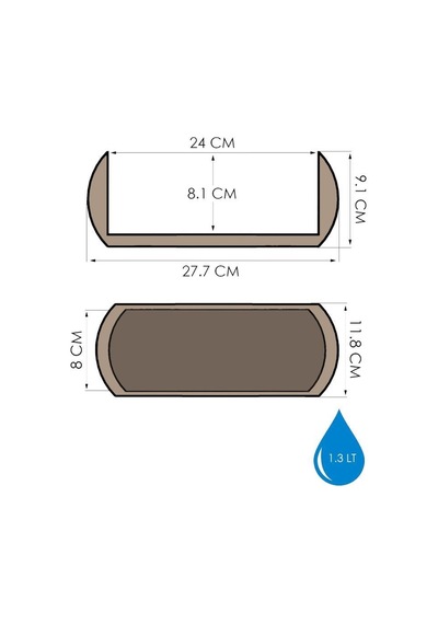 Omnipazar Krs-372 Dekoratif Plastik Mercan Uzun Saksı 1.3 Litre No 2 97938009