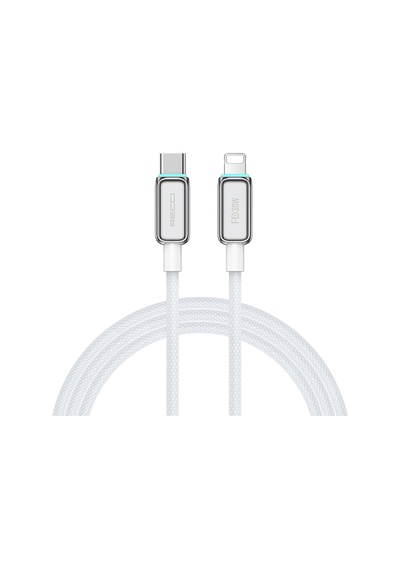 Recci Rs42cl Lamp Display Serisi Type-c To Lightning Pd 30w Data Ve Şarj Kablosu 1.5m Gümüş